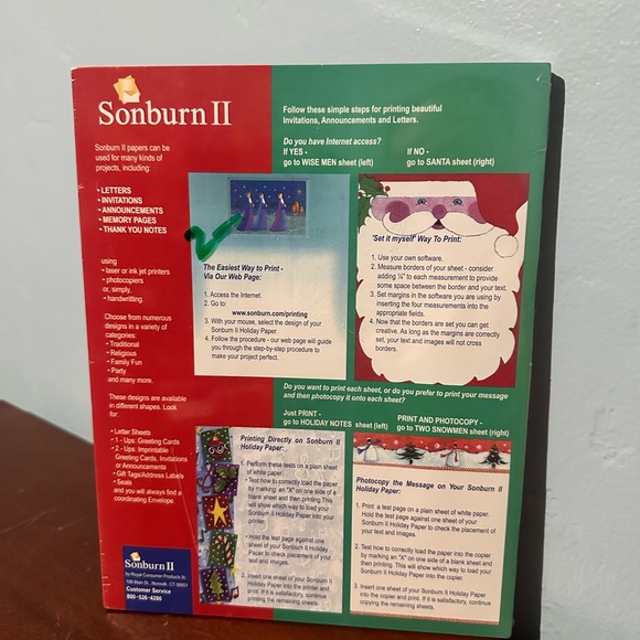 Christmas Craft Paper Stationary Holidays Stocking Sonburn 100 Sheets New Sealed - Picture 10 of 14